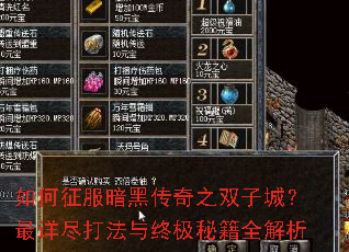 ����������ڴ���֮˫�ӳǣ����꾡�����ռ��ؼ�ȫ����