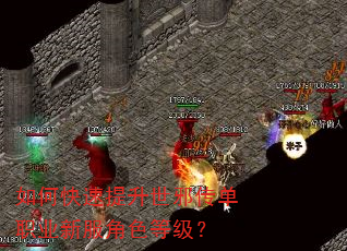 如何快速提升世邪传单职业新服角色等级? 如何快速提升世邪传单职业新服角色等级?