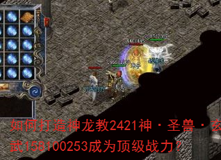 如何打造神龙教2421神·圣兽·玄武158100253成为顶级战力? 如何打造神龙教2421神·圣兽·玄武158100253成为顶级战力?