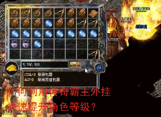如何利用传奇霸主外挂快速提升角色等级? 如何利用传奇霸主外挂快速提升角色等级?