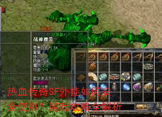 热血传奇SF外挂如何安全使用?游戏攻略全解析 热血传奇SF外挂如何安全使用?游戏攻略全解析