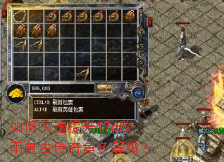 如何快速提升176欣雨复古传奇角色等级? 如何快速提升176欣雨复古传奇角色等级?