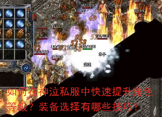 如何在神泣私服中快速提升角色等级?装备选择有哪些技巧? 如何在神泣私服中快速提升角色等级?装备选择有哪些技巧?