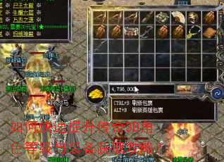如何快速提升传奇3D角色等级与装备获取攻略? 如何快速提升传奇3D角色等级与装备获取攻略?