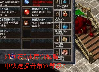 如何在5pk传奇私服中快速提升角色等级? 如何在5pk传奇私服中快速提升角色等级?