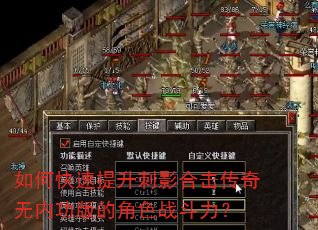 如何快速提升刺影合击传奇无内功版的角色战斗力? 如何快速提升刺影合击传奇无内功版的角色战斗力?